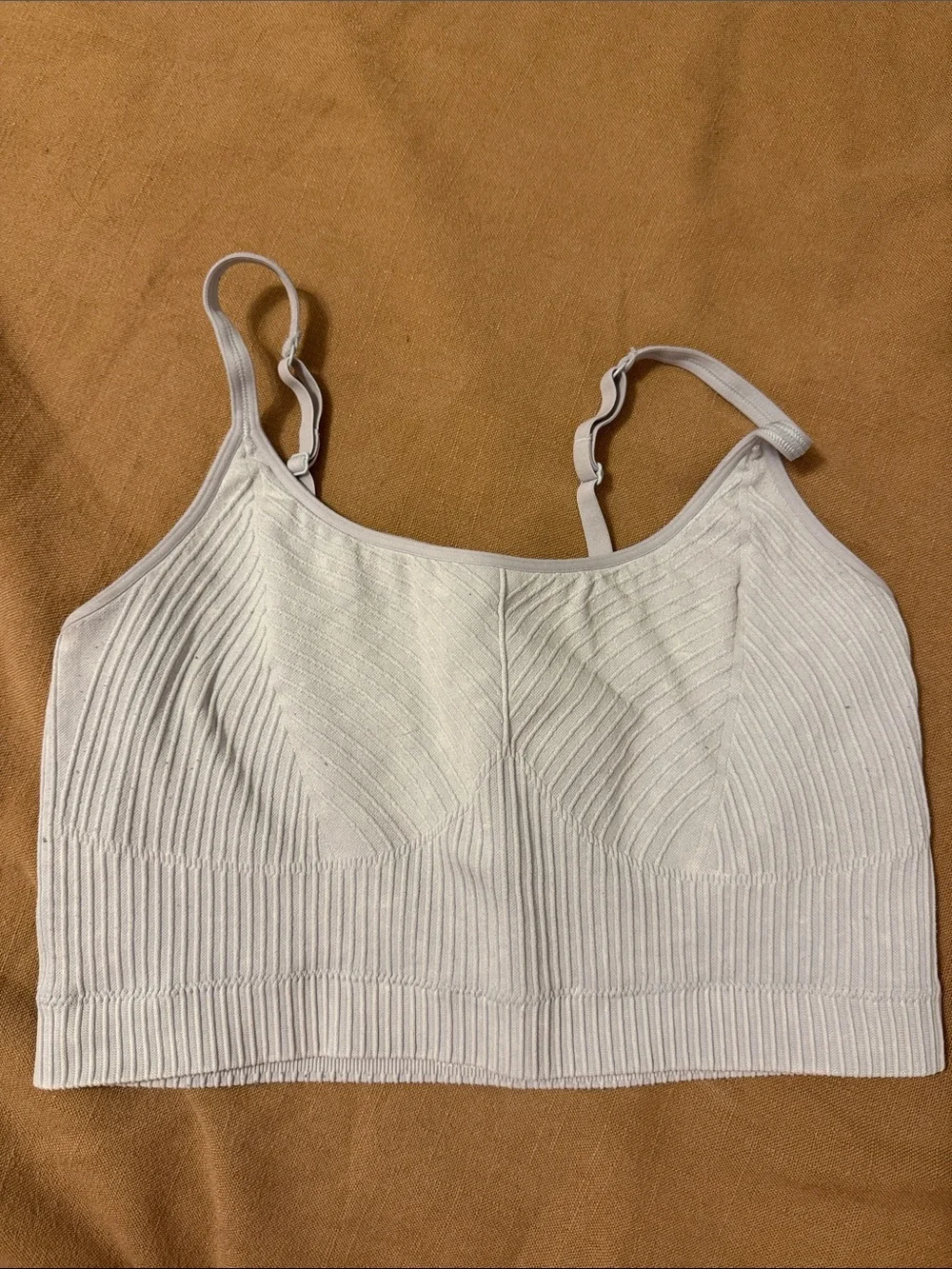 Aerie Seamless Ribbed Bralette - Light Grey